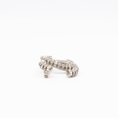 CC Crystal Silver-tone Brooch