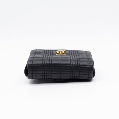 Micro Lola Shoulder Bag Black Quilted Leather