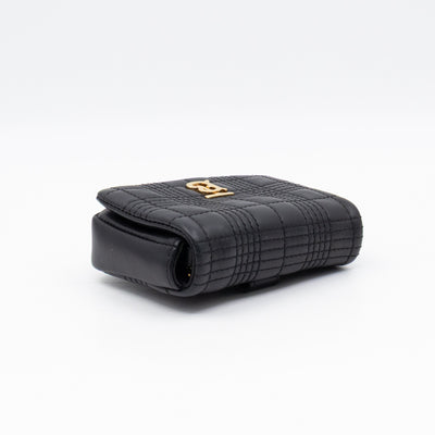 Micro Lola Shoulder Bag Black Quilted Leather