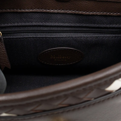 Mini Alexa Ebony & White Woven Vichy Leather