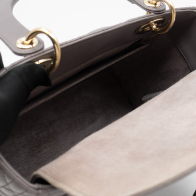 Lady Dior Medium Grey Leather