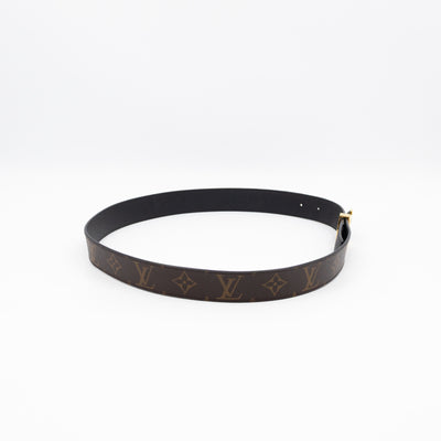 Initials Reversible Belt Monogram Black 85/34