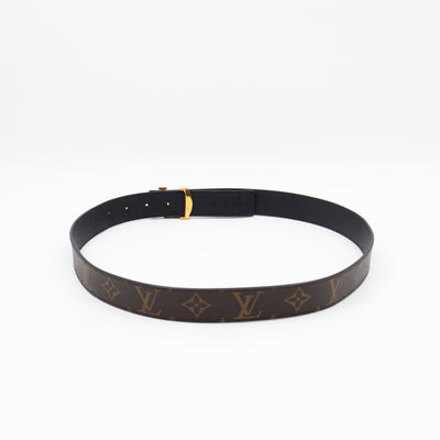 Initials Reversible Belt Monogram Black 85/34