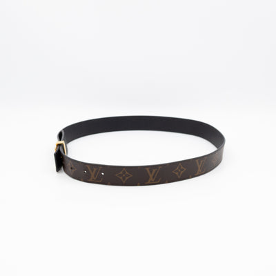 Initials Reversible Belt Monogram Black 85/34