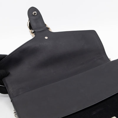 Dionysus Medium Black Suede Leather