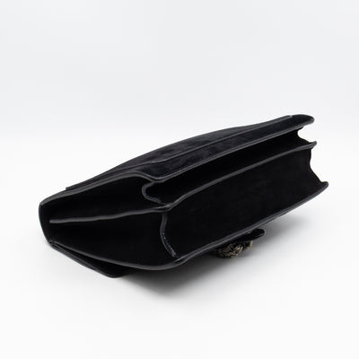 Dionysus Medium Black Suede Leather
