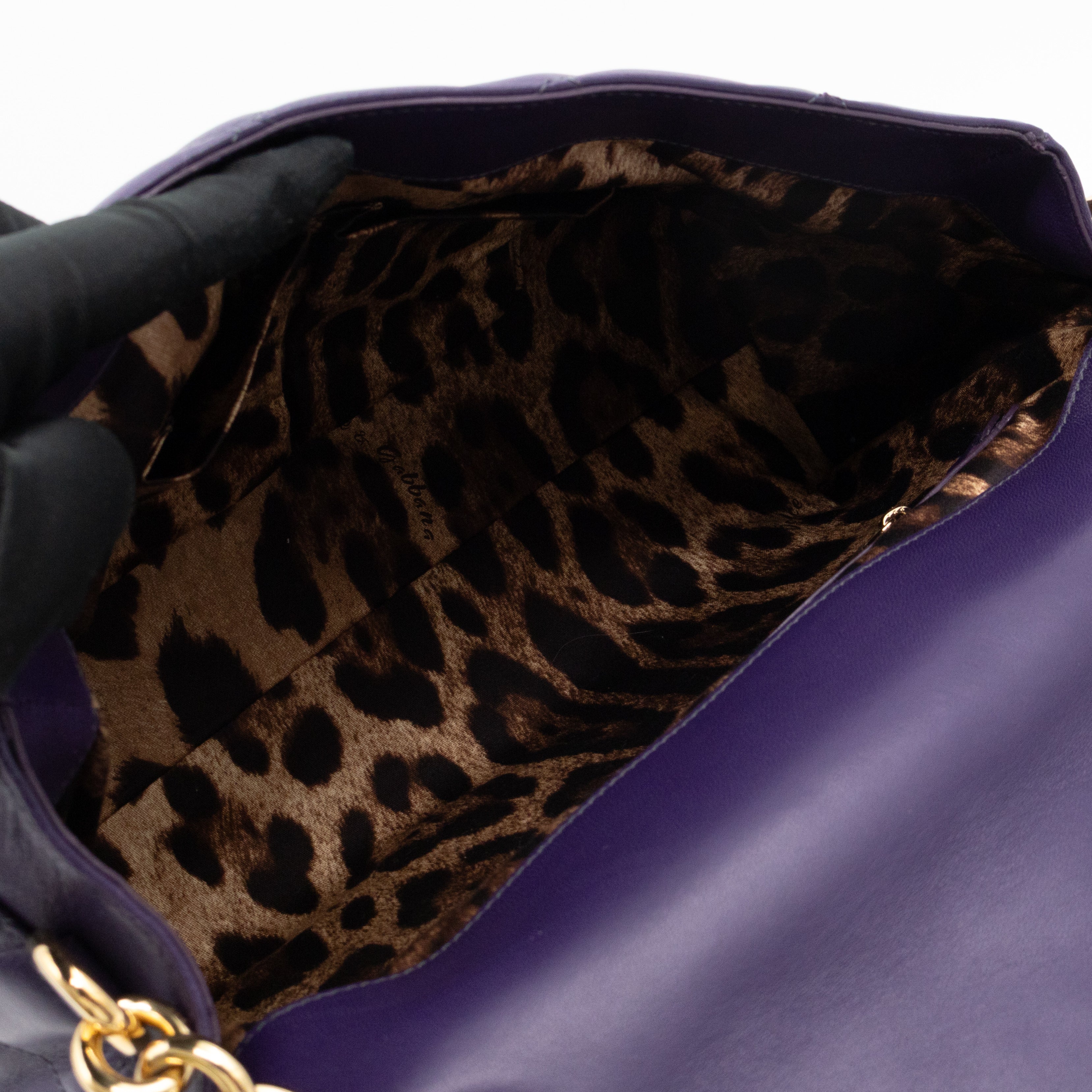 Miss Kate Quilted Purple Leather