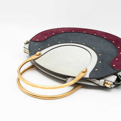 Pixie Large Round Bag Multicolor Suede & Leather