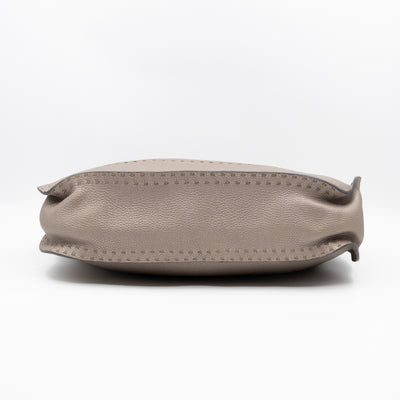Selleria Hobo Bag Grey Metallic Roma Leather