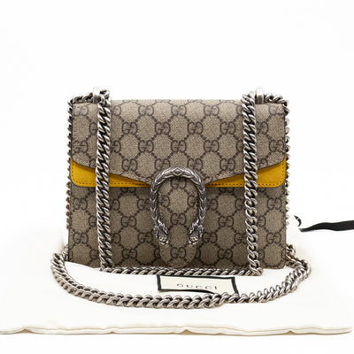 Dionysus Mini GG Supreme Yellow Suede