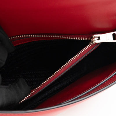 Elektra Studded Small Crossbody Bag Red Leather