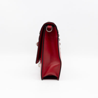 Elektra Studded Small Crossbody Bag Red Leather