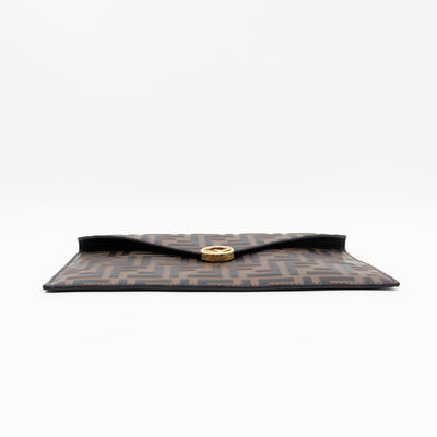 FF Diamonds Flat Pouch FF Brown Leather