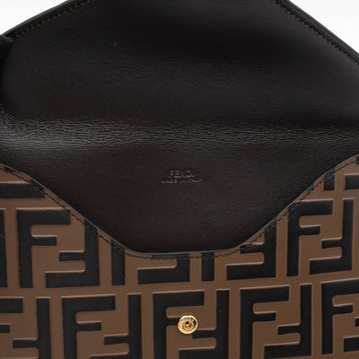 FF Diamonds Flat Pouch FF Brown Leather