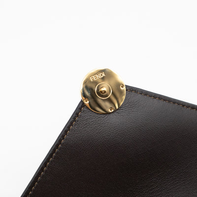 FF Diamonds Flat Pouch FF Brown Leather