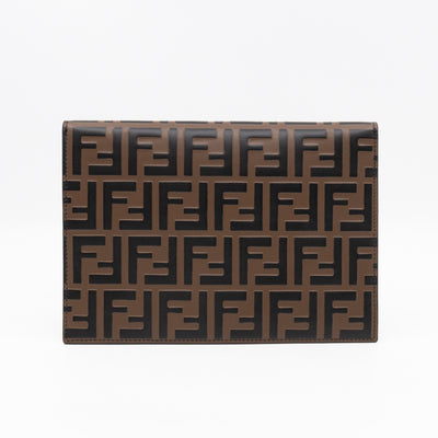 FF Diamonds Flat Pouch FF Brown Leather
