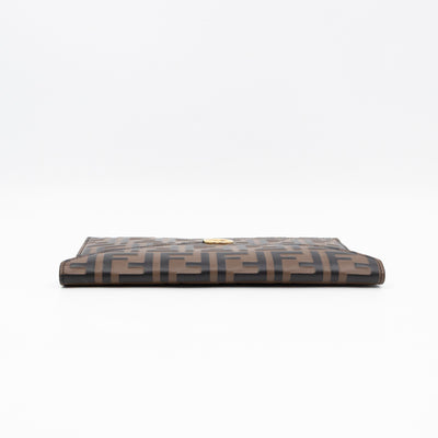 FF Diamonds Flat Pouch FF Brown Leather