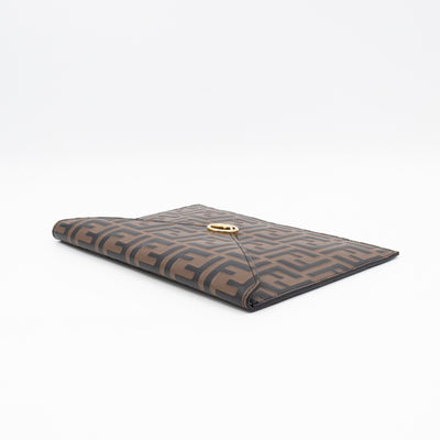 FF Diamonds Flat Pouch FF Brown Leather