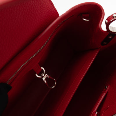 Capucines MM Red Taurillon Leather
