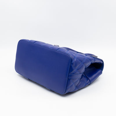 Small Quilted Bayswater Indigo Blue Leather