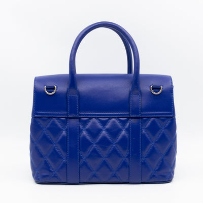 Small Quilted Bayswater Indigo Blue Leather
