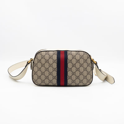 Ophidia Crossbody Bag GG Supreme White Leather