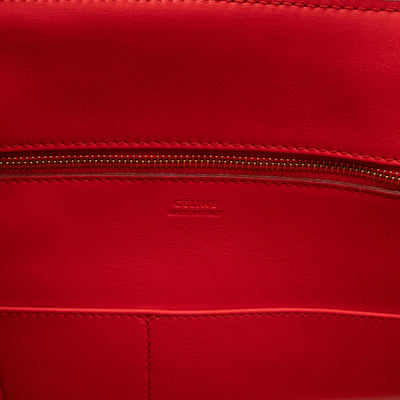 Tie Tote Bag Mini Red Leather