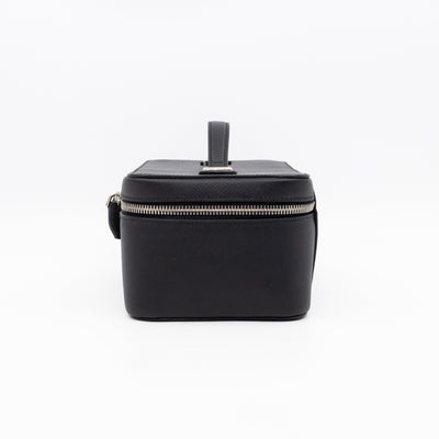 Vanity Case Black Saffiano Leather