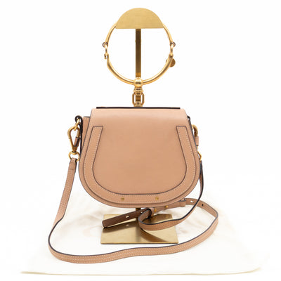 Small Nile Bracelet Bag Rose Beige Leather