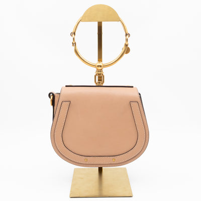 Small Nile Bracelet Bag Rose Beige Leather
