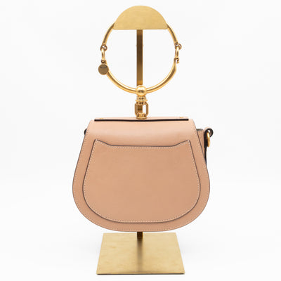 Small Nile Bracelet Bag Rose Beige Leather