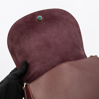 Trotteur Messenger Bag Burgundy Leather
