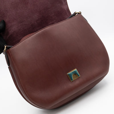 Trotteur Messenger Bag Burgundy Leather