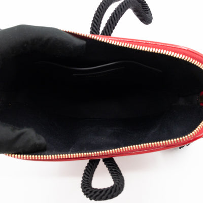 Sac Coeur Heart Clutch Red Patent Leather