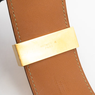Collier de Chien Bracelet Gold & Red Leather