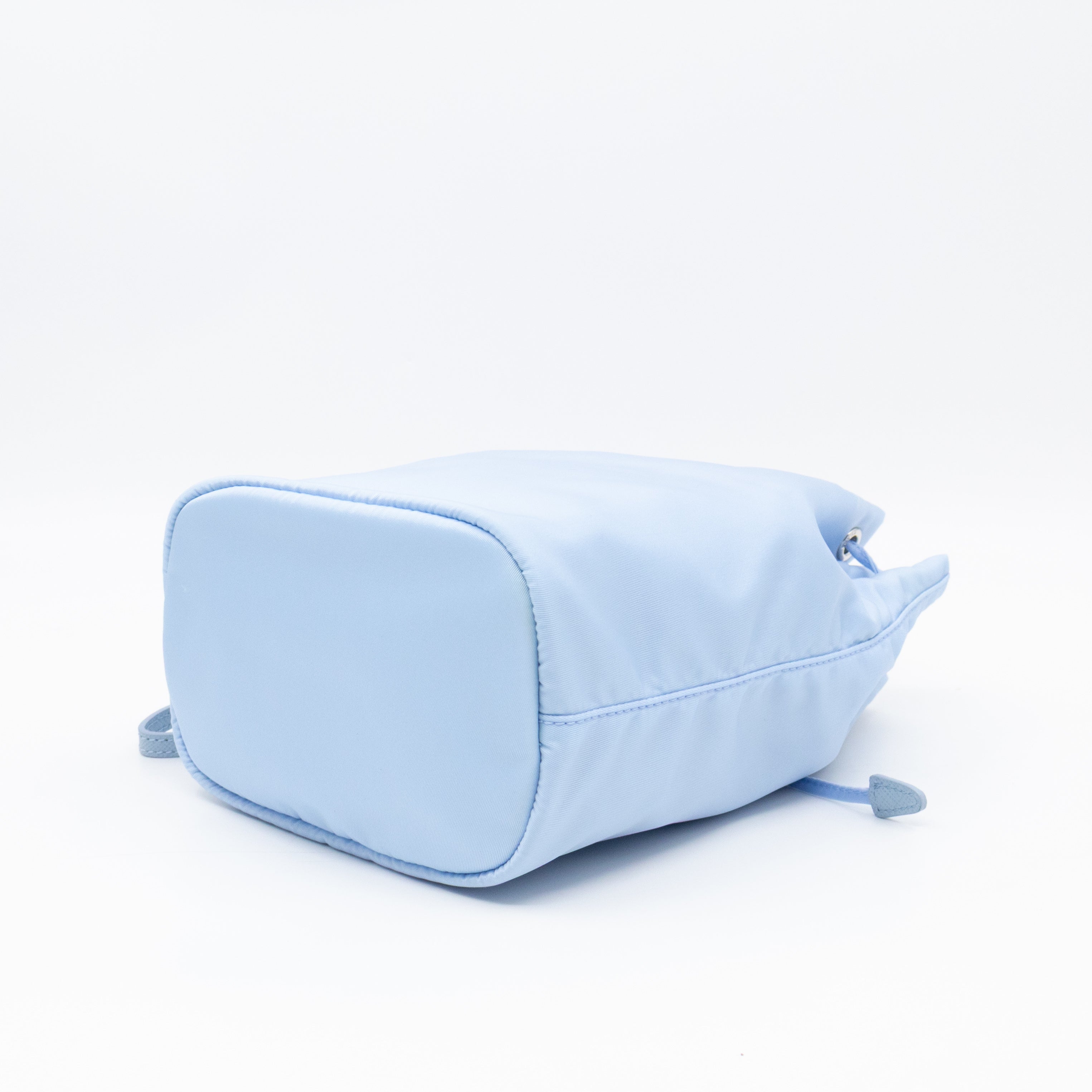Re-Nylon Mini Pouch Light Blue Fabric