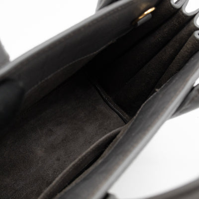 Sac de Jour Nano Grey Croc Embossed Leather