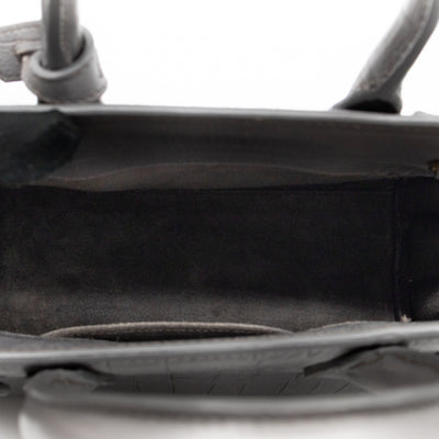 Sac de Jour Nano Grey Croc Embossed Leather