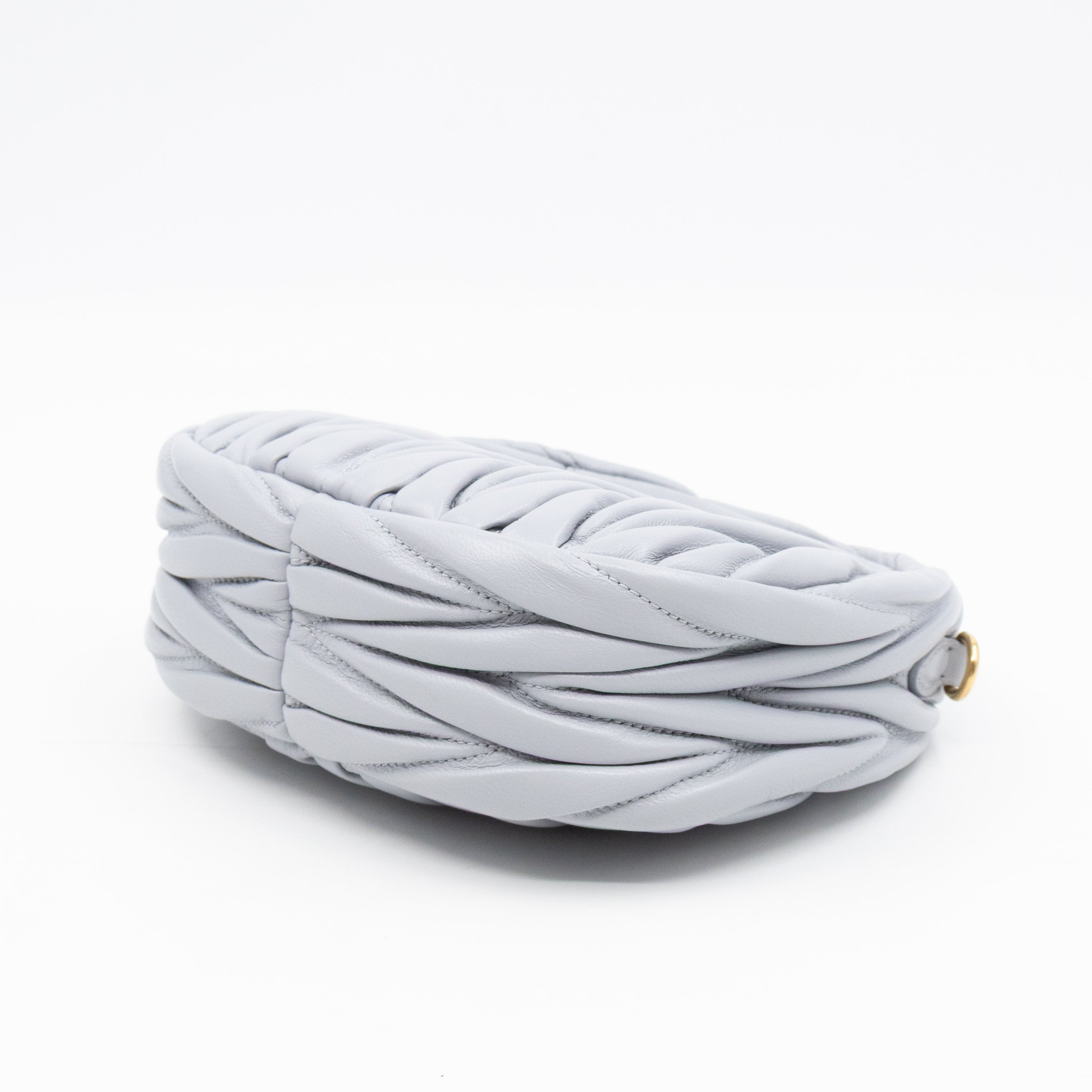 Wander Mini Hobo Bag Cornflower Matelassé Nappa Leather