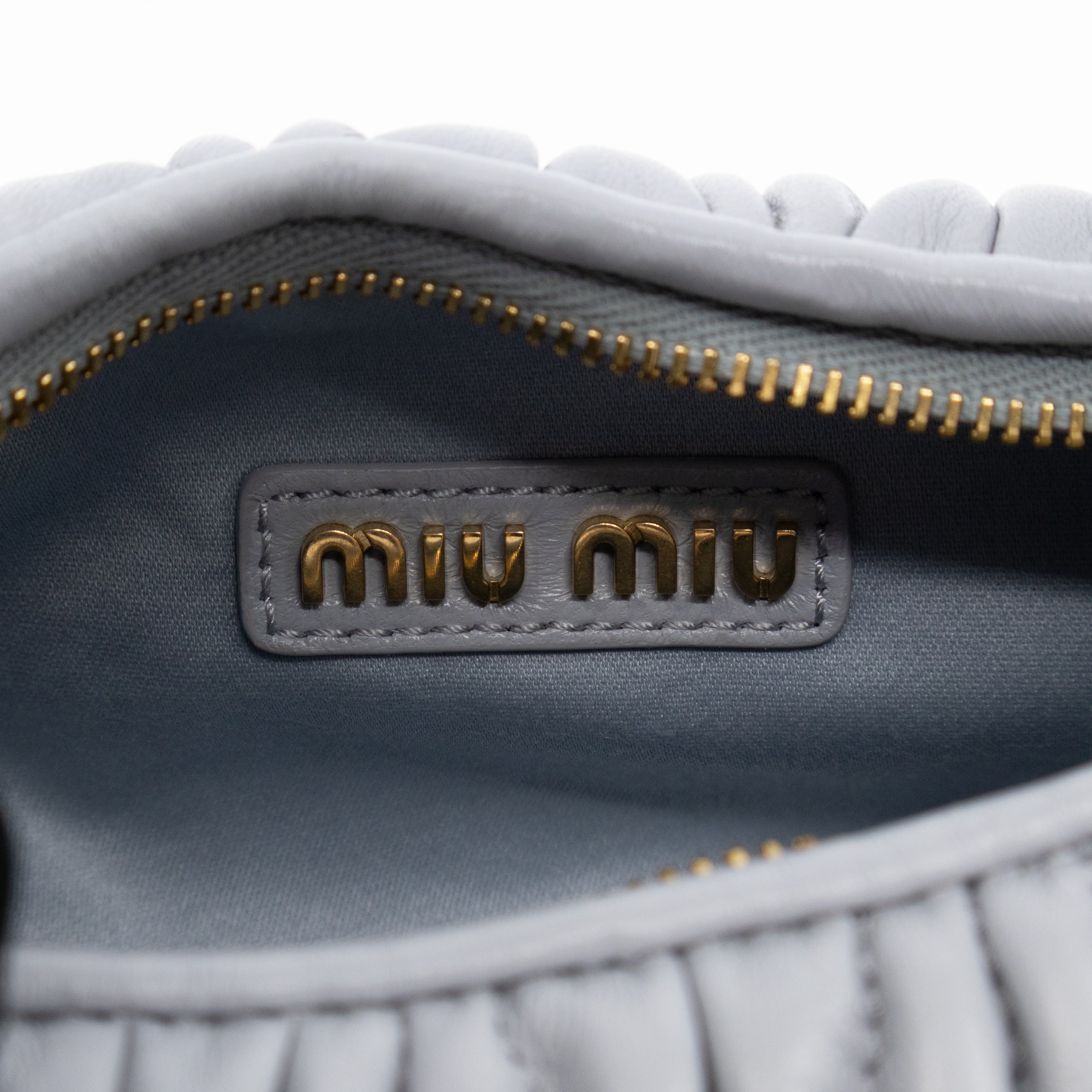 Wander Mini Hobo Bag Cornflower Matelassé Nappa Leather