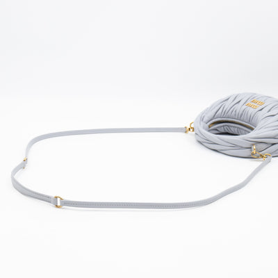 Wander Mini Hobo Bag Cornflower Matelassé Nappa Leather