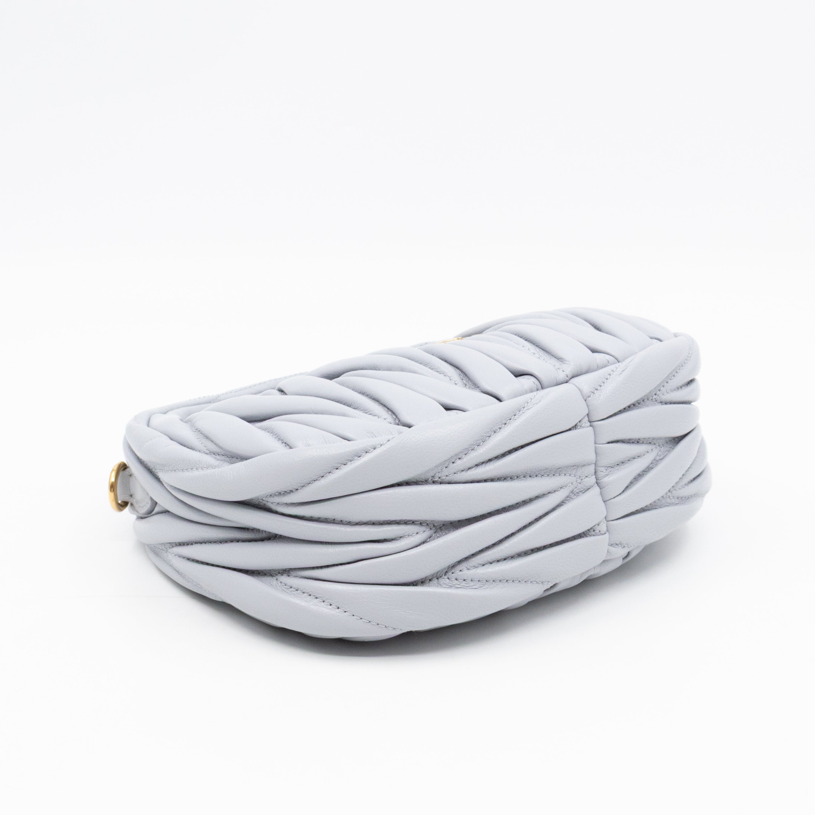 Wander Mini Hobo Bag Cornflower Matelassé Nappa Leather