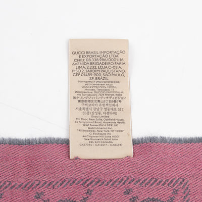 GG Wool Scarf Pink Graphite