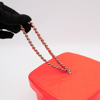 Vanity Case Minaudiere Pink Patent Leather