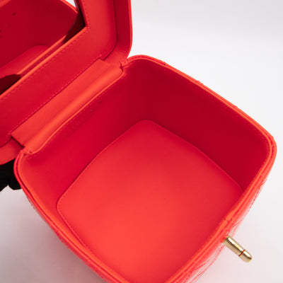 Vanity Case Minaudiere Pink Patent Leather