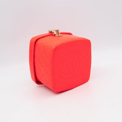 Vanity Case Minaudiere Pink Patent Leather