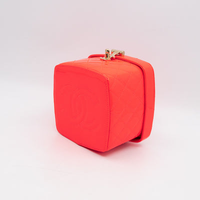 Vanity Case Minaudiere Pink Patent Leather