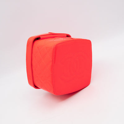 Vanity Case Minaudiere Pink Patent Leather