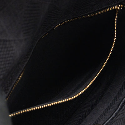 Lady D-Lite Medium Black Canvas Embroidery Cannage