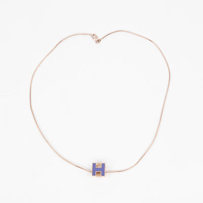 Cage d'H Pendant Necklace Parme Enamel